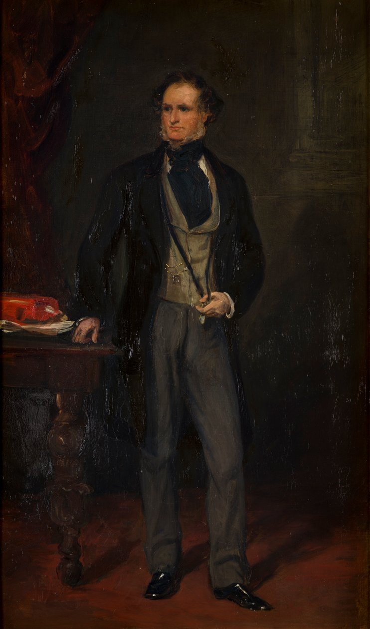 Portrét Edwarda Stanleyho, kolem 14. hraběte z Derby, kolem 1820-69 (olej na plátně) od Francis Grant
