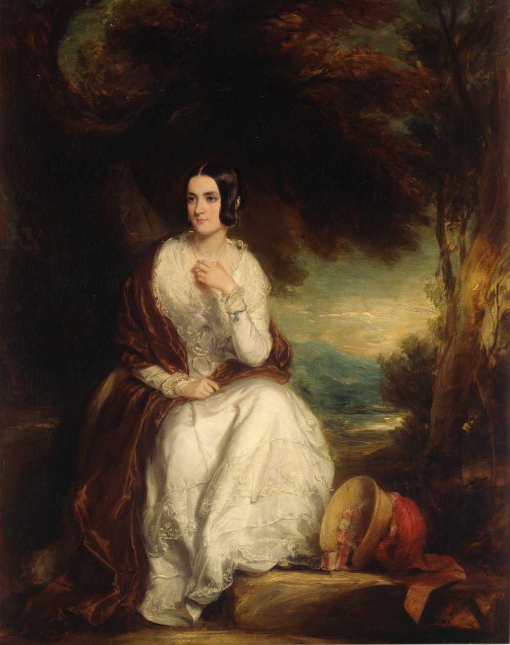 Portrét Eleonory, manželky 4. vévody z Northumberlandu, kolem roku 1844 (olej na plátně) od Francis Grant