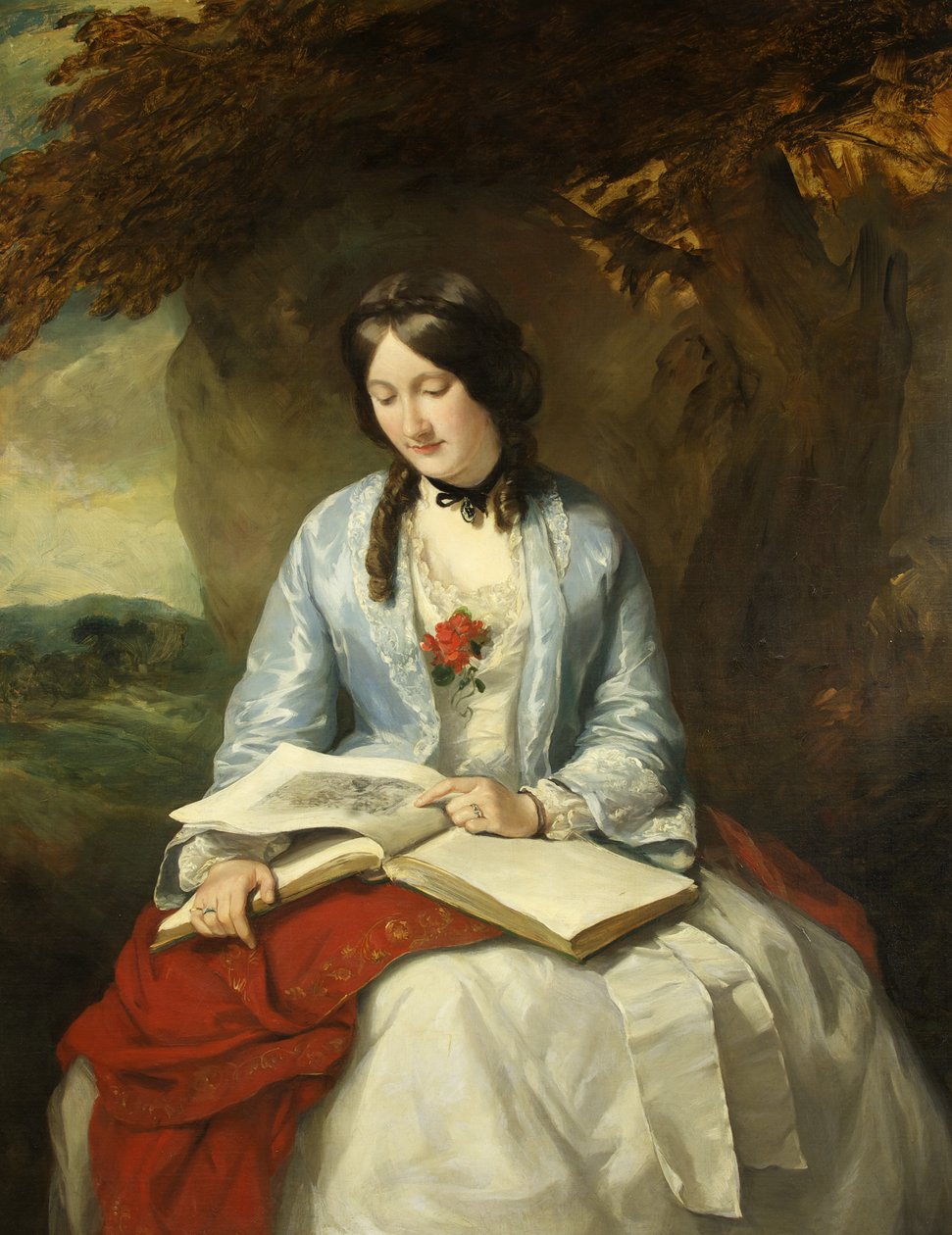 Portrét paní Livesayové, kolem roku 1851 (olej na plátně) od Francis Grant