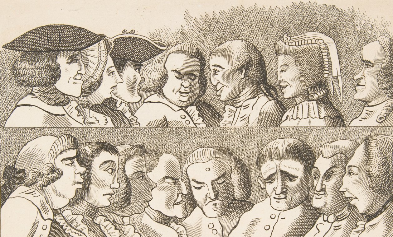 Deska IV, z Pravidla pro kreslení karikatur, 26. února 1788. od Francis Grose