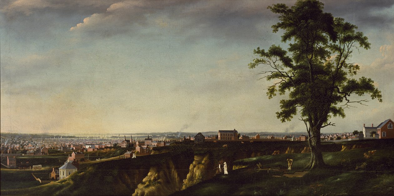 Pohled na Baltimore z Chapel Hill, c.1803 od Francis Guy