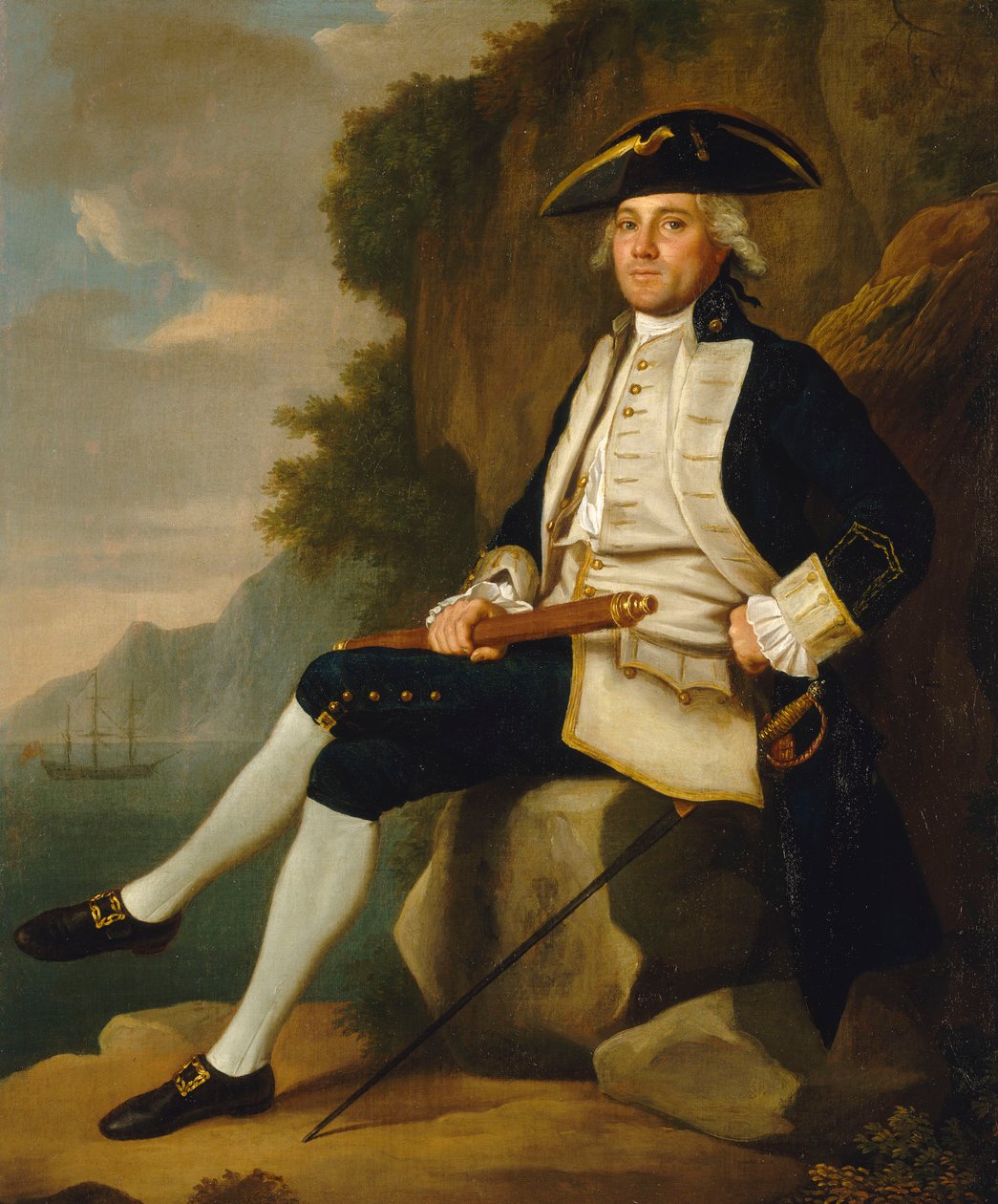 Kapitán sir Edward Vernon (1723-1794), polovina 18. století (olej na plátně) od Francis Hayman