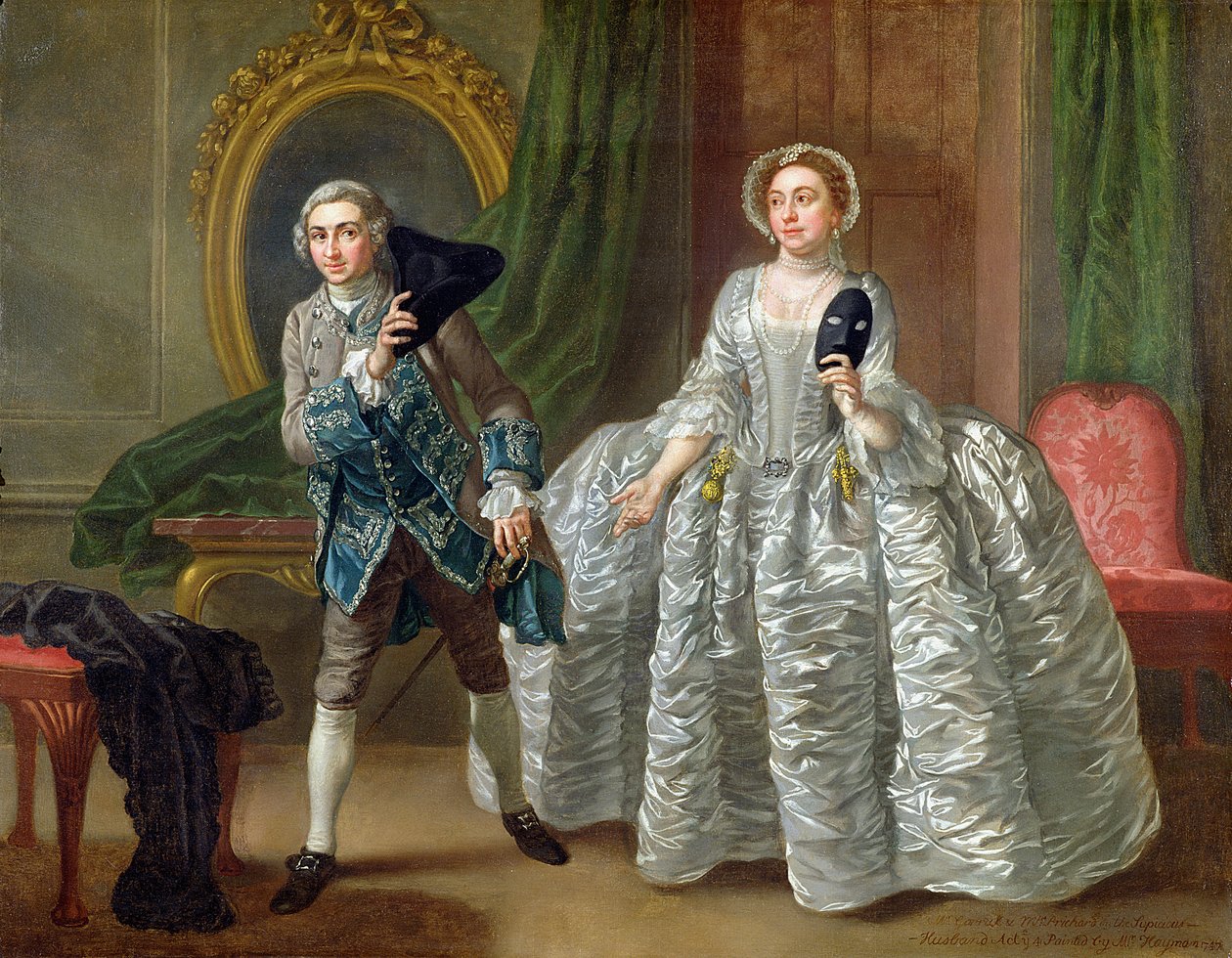 David Garrick a paní Pritchardová v "Podezřelém manželovi" od Benjamina Hoadleyho (1676-1761) 1747 od Francis Hayman