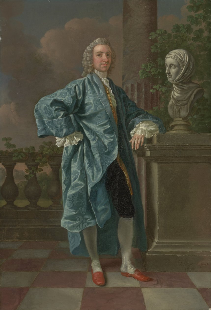 Dr Charles Chauncey, M.D. (1706-77) 1747 (olej na plátně) od Francis Hayman