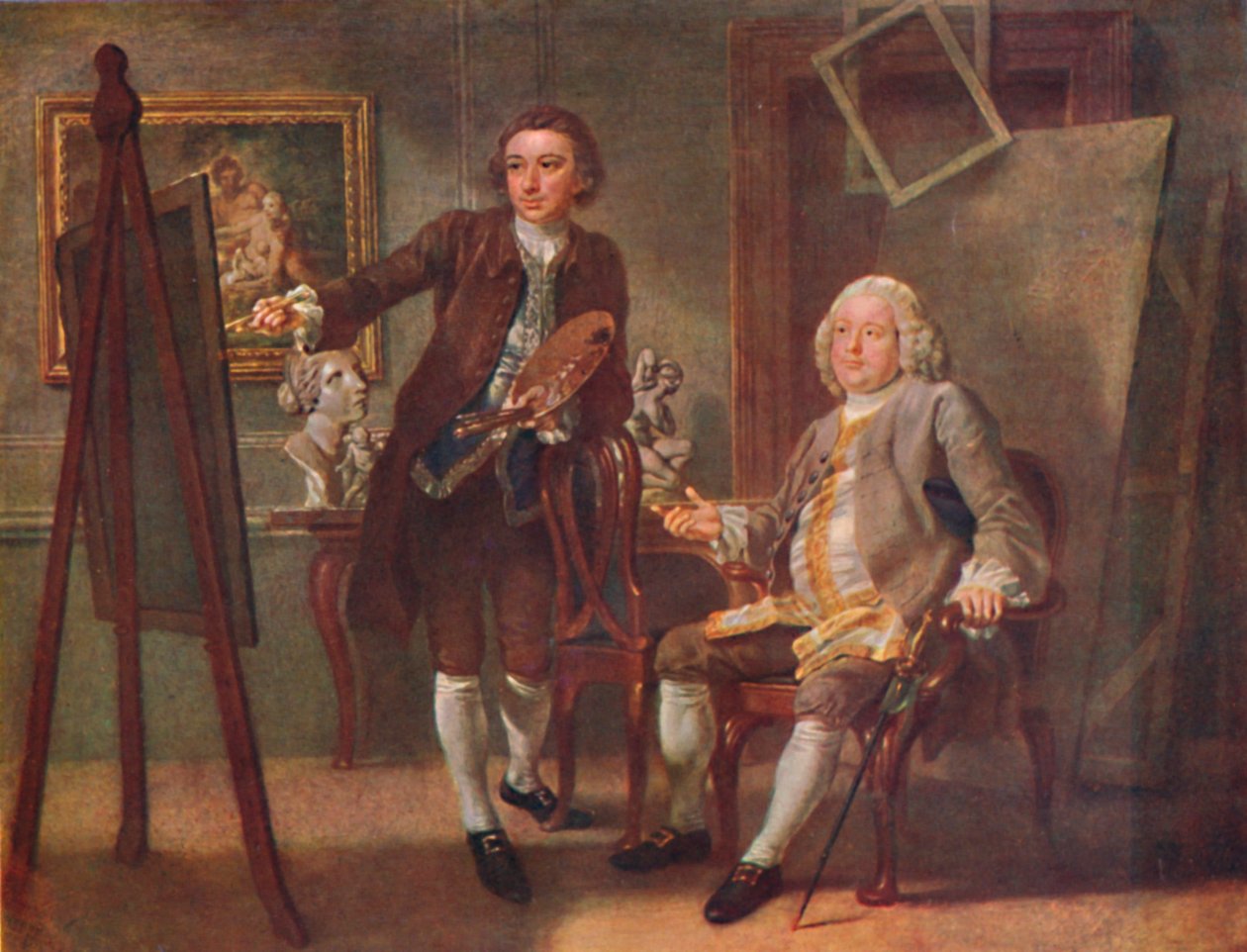 Robert Walpole, první hrabě z Orfordu, K.G., v ateliéru Francise Haymana, R.A., c1748-1750, 19 od Francis Hayman