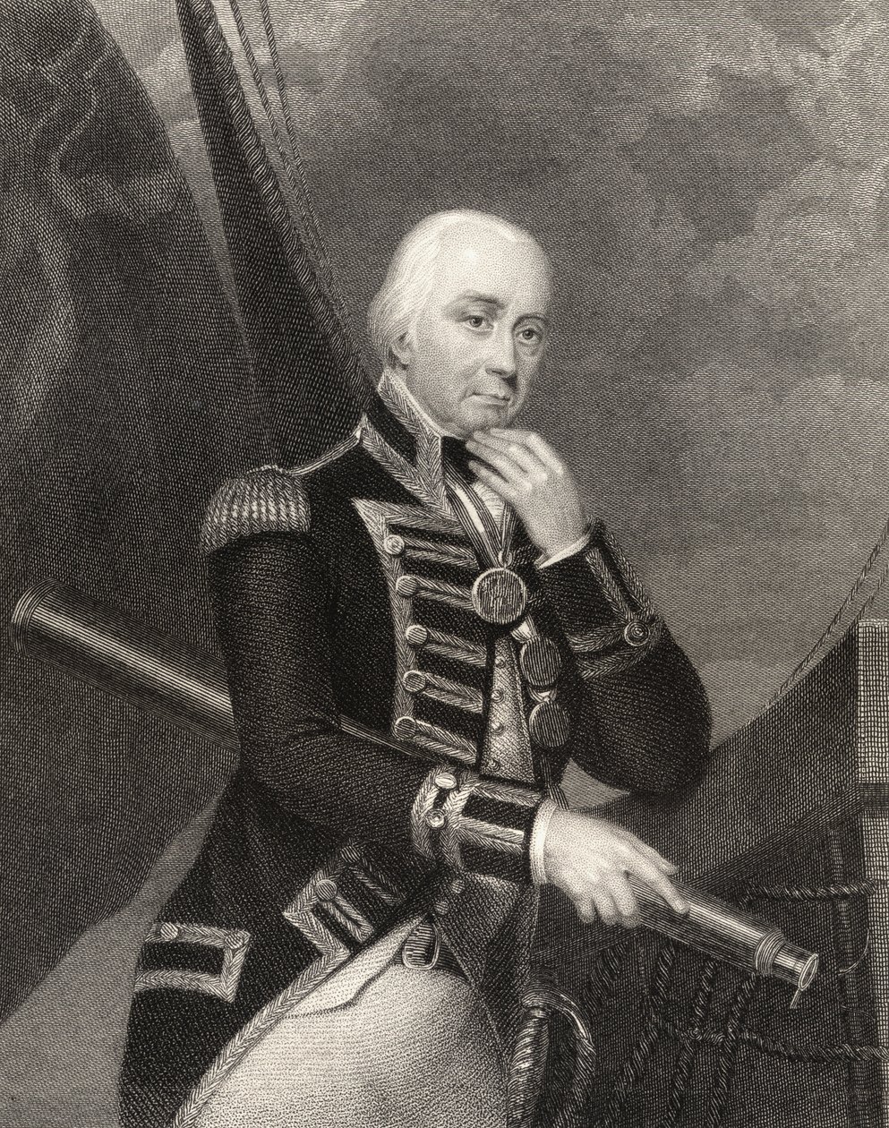 Admirál Lord Cuthbert Collingwood, rytý W. Finden, z 