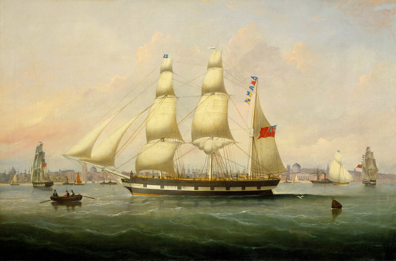 Bárka "Naomi", asi 1848-76 (olej na plátně) od Francis Hustwick