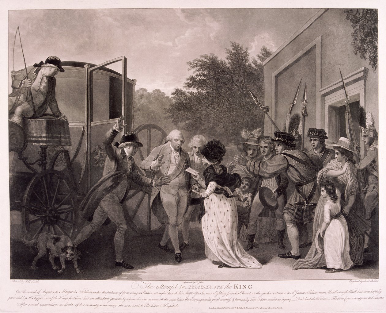 Pokus o atentát na krále Jiřího III., 1786 od Francis Jukes