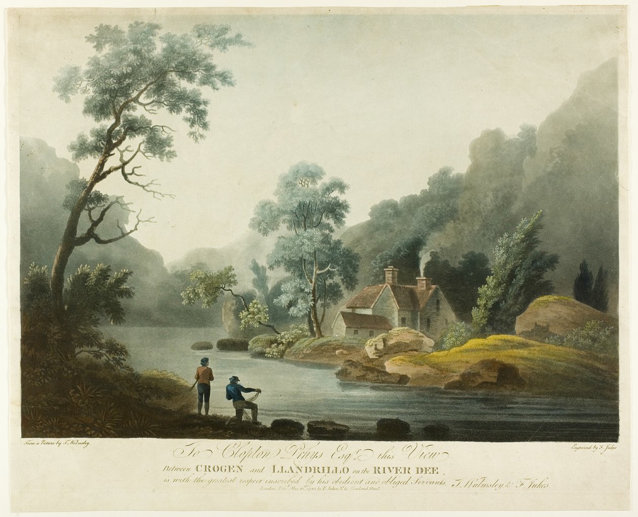 Mezi Crogen a Llandrillo na R. Dee od Francis Jukes