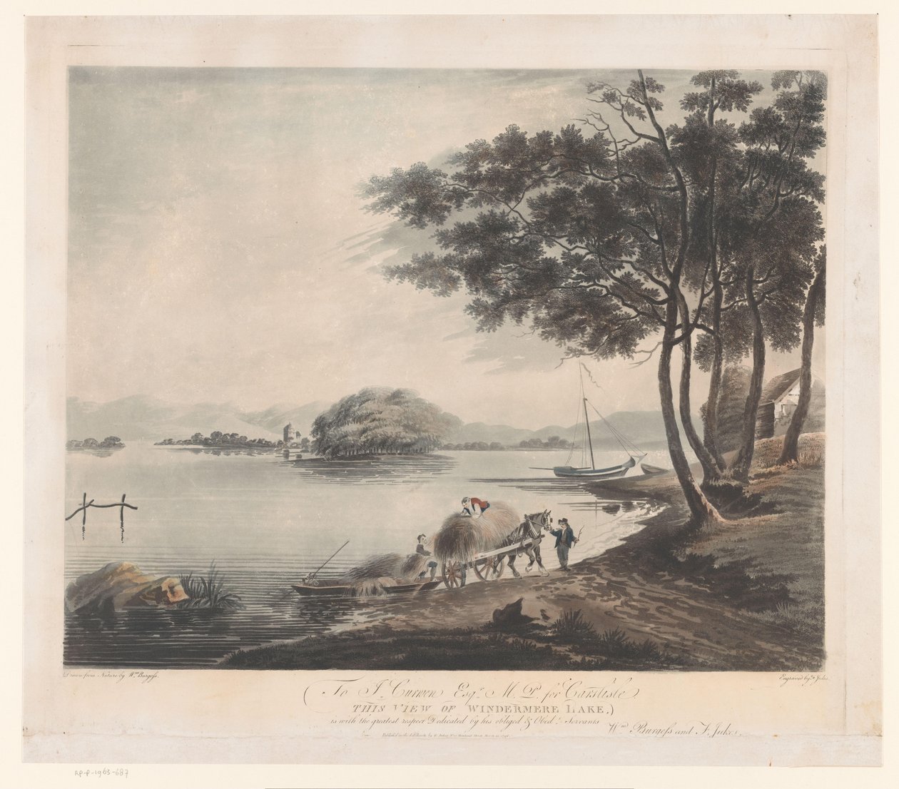 Pohled na Windermere Pohled na jezero Windermere (název na objektu) od Francis Jukes