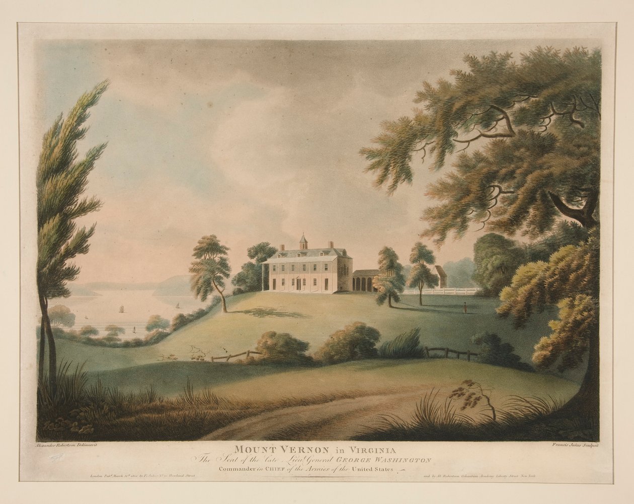 Mount Vernon ve Virginii / Sídlo zesnulého generála Lieu.t George Washingtona od Francis Jukes