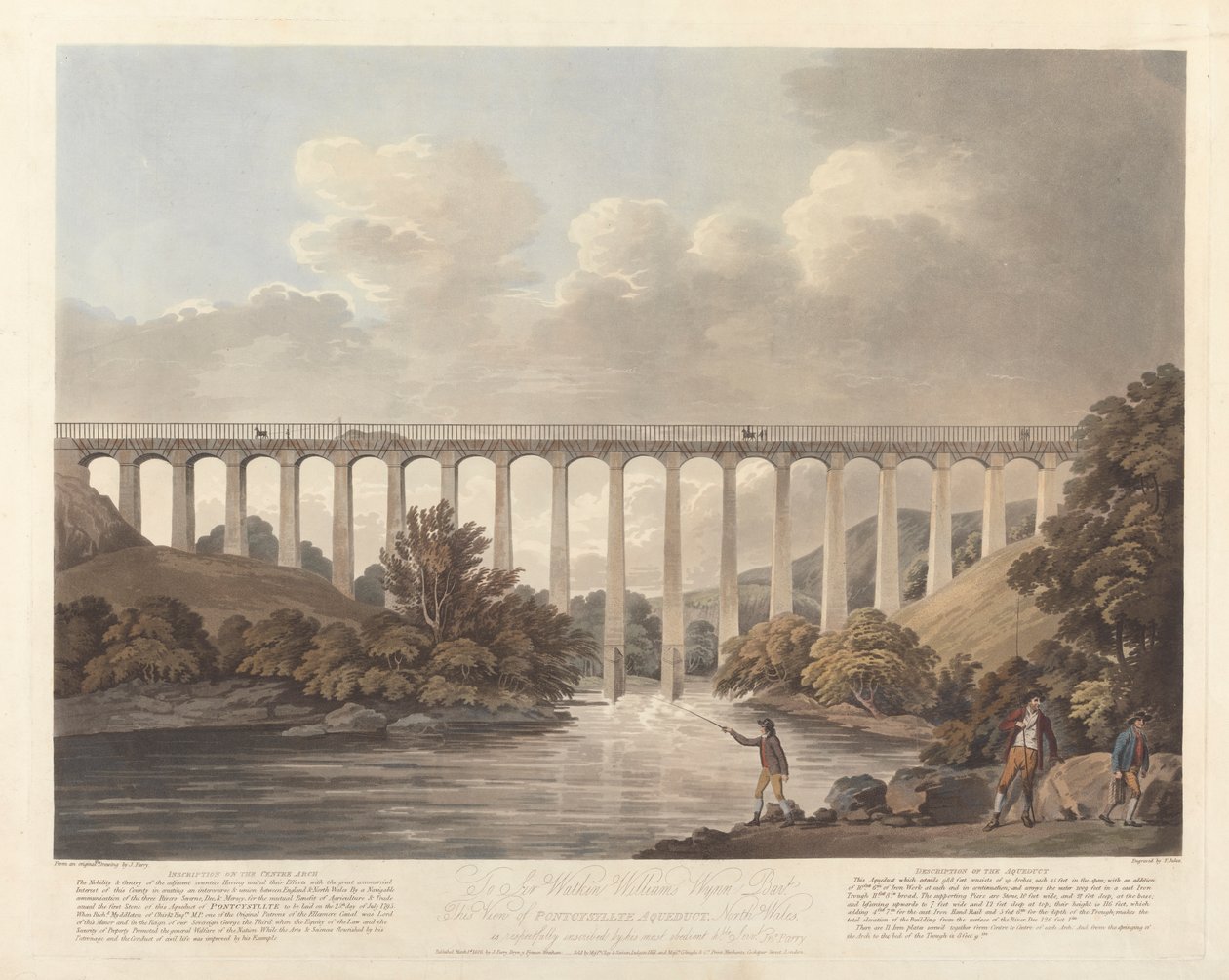 Akvadukt Pontcysyllte, Severní Wales od Francis Jukes