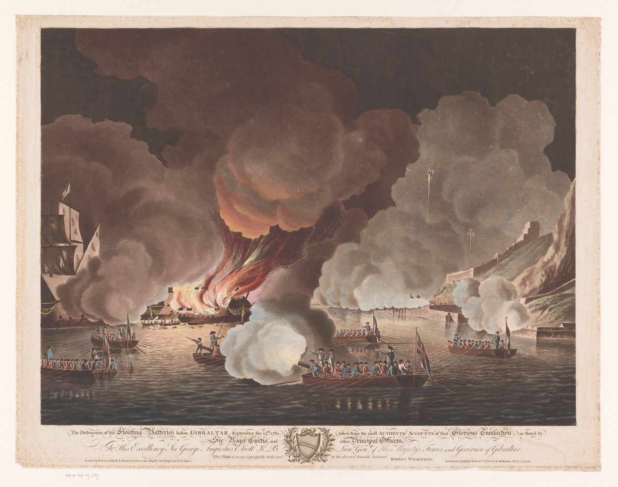 Zničení lodí u Gibraltaru, 14. září 1782 Zničení plovoucích baterií před Gibraltarem, 14. září 1782 (...) (název na předmětu) od Francis Jukes