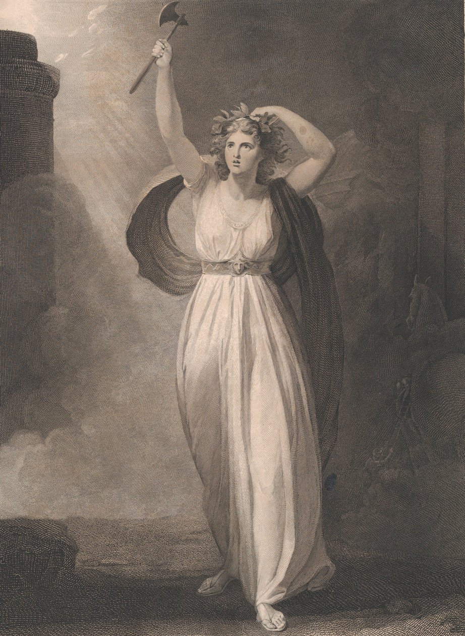 Cassandra Raving Shakespeare, Troilus a Cressida, Act 2,..., poprvé publikováno 1795, znovu vydáno 1852. od Francis Legat