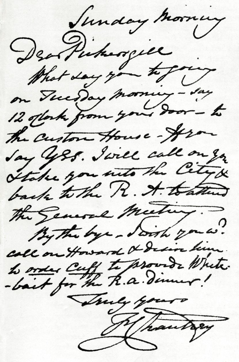 Dopis od Francise Leggatt Chantrey, 1839 1904 od Francis Legatt Chantrey