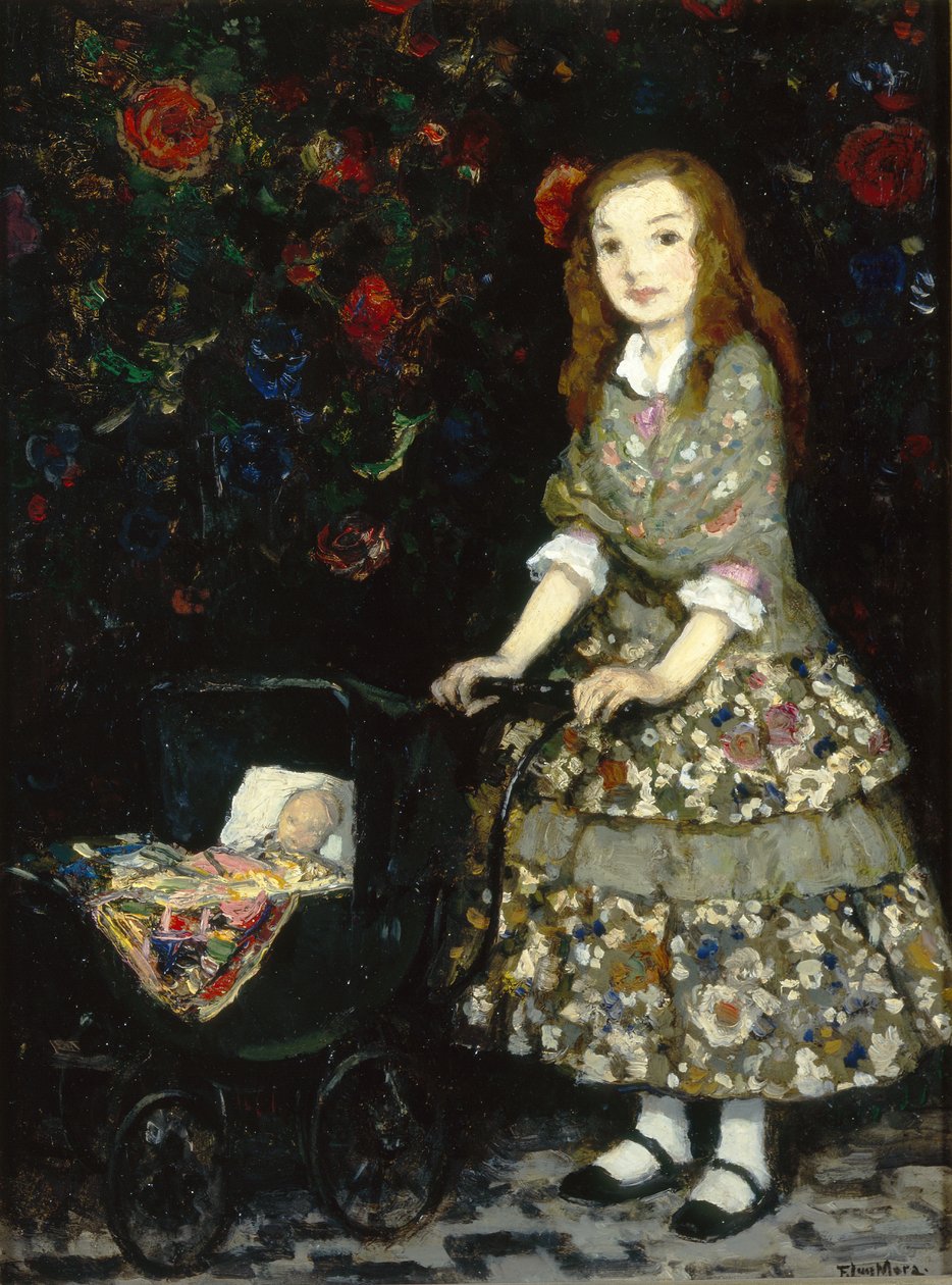 Sestra ze země panenek 1925 (olej na desce) od Francis Luis Mora