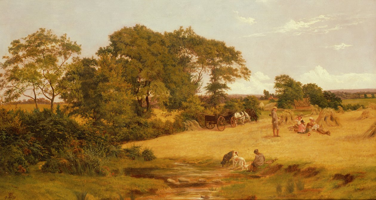 Kukuřičné pole v Essexu, 1875 od Francis M. Trappes