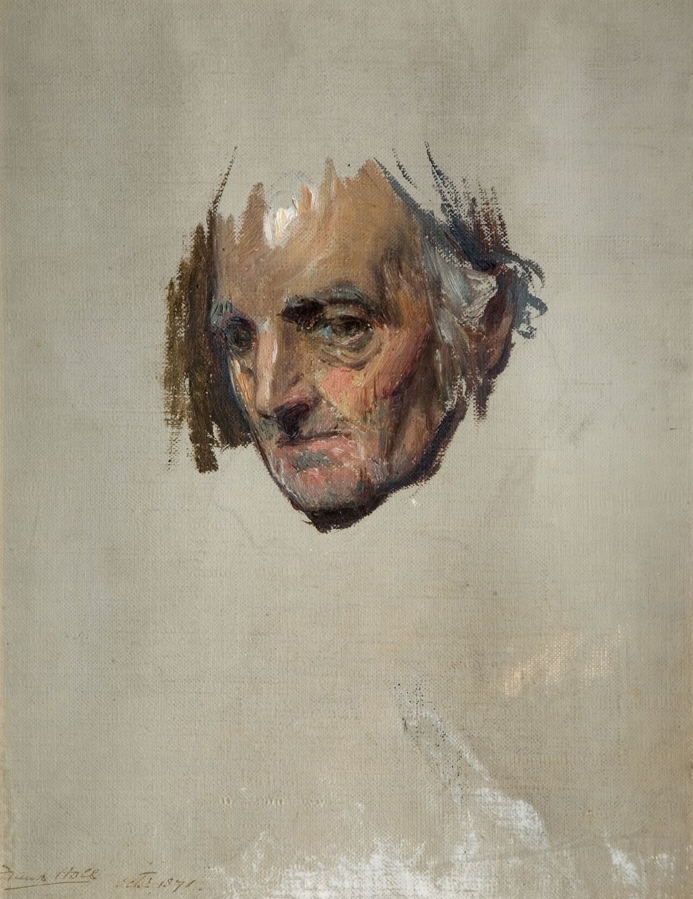 Hlava starého muže, 1871. od Francis Montague Holl