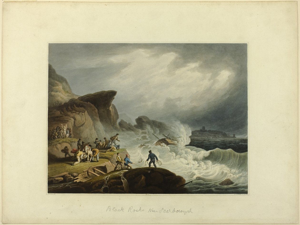 Black Rock poblíž Scarborough od Francis Nicholson