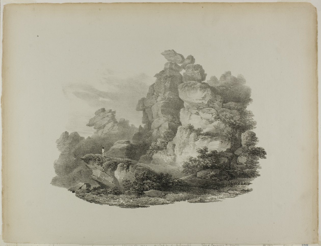 Brimham Rocks, poblíž Pateley Bridge Yorkshire od Francis Nicholson