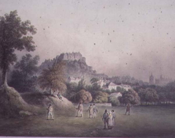 Edinburgh z golfového hřiště Bruntsfield Golf Links, konec 18. nebo začátek 19. století od Francis Nicholson