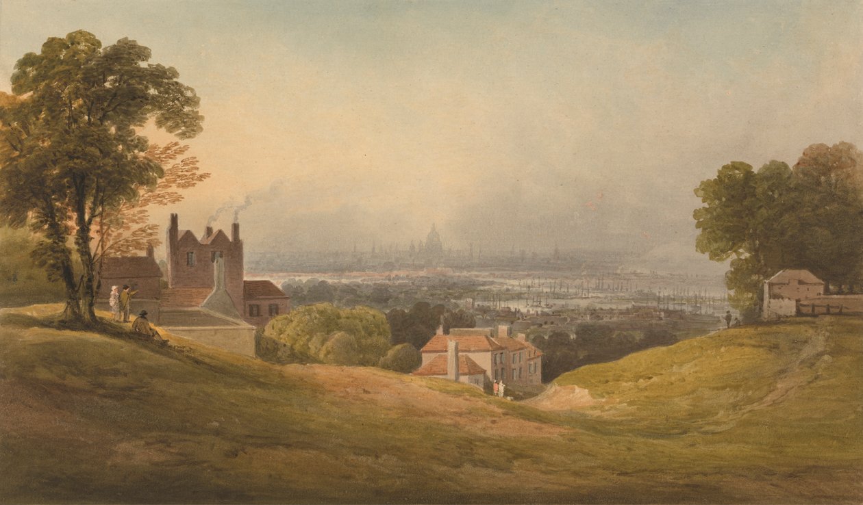 Londýn z Blackheath od Francis Nicholson