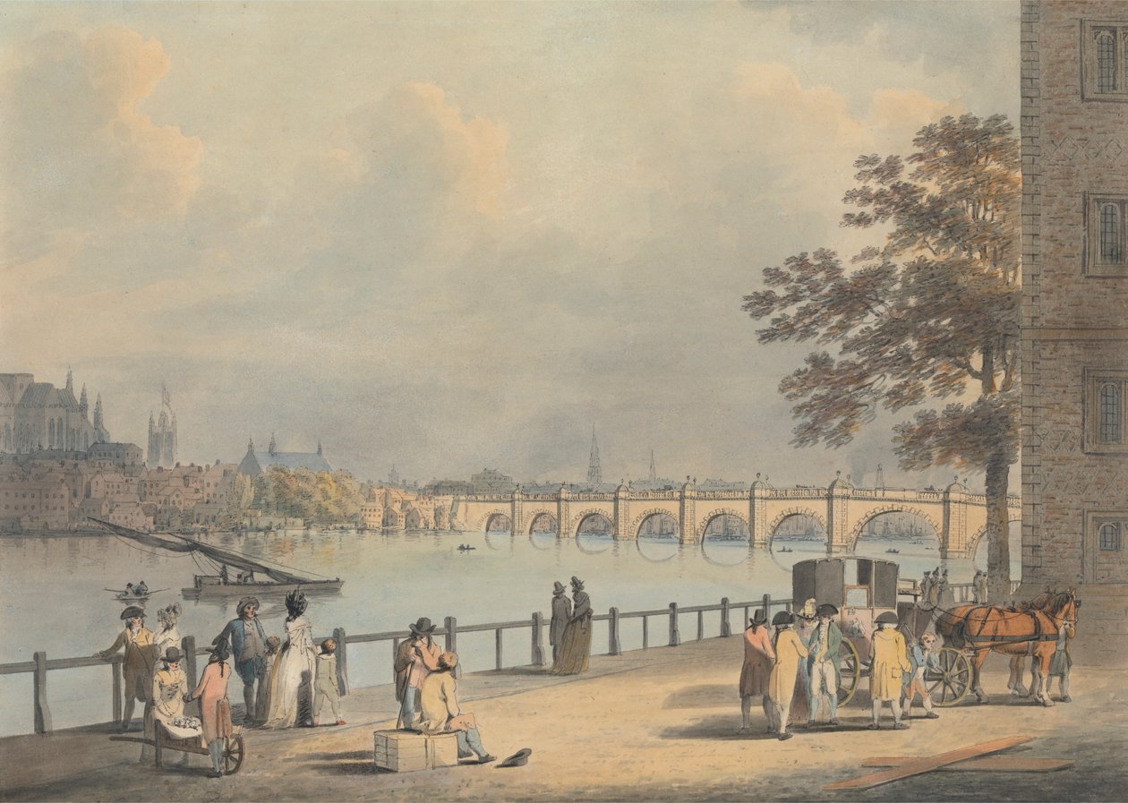 Westminster z Jižního břehu od Francis Nicholson