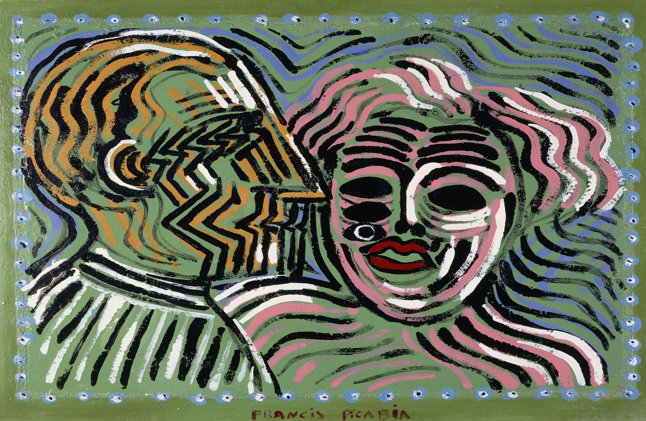 Pár na profilu Marcel Duchamp od Francis Picabia