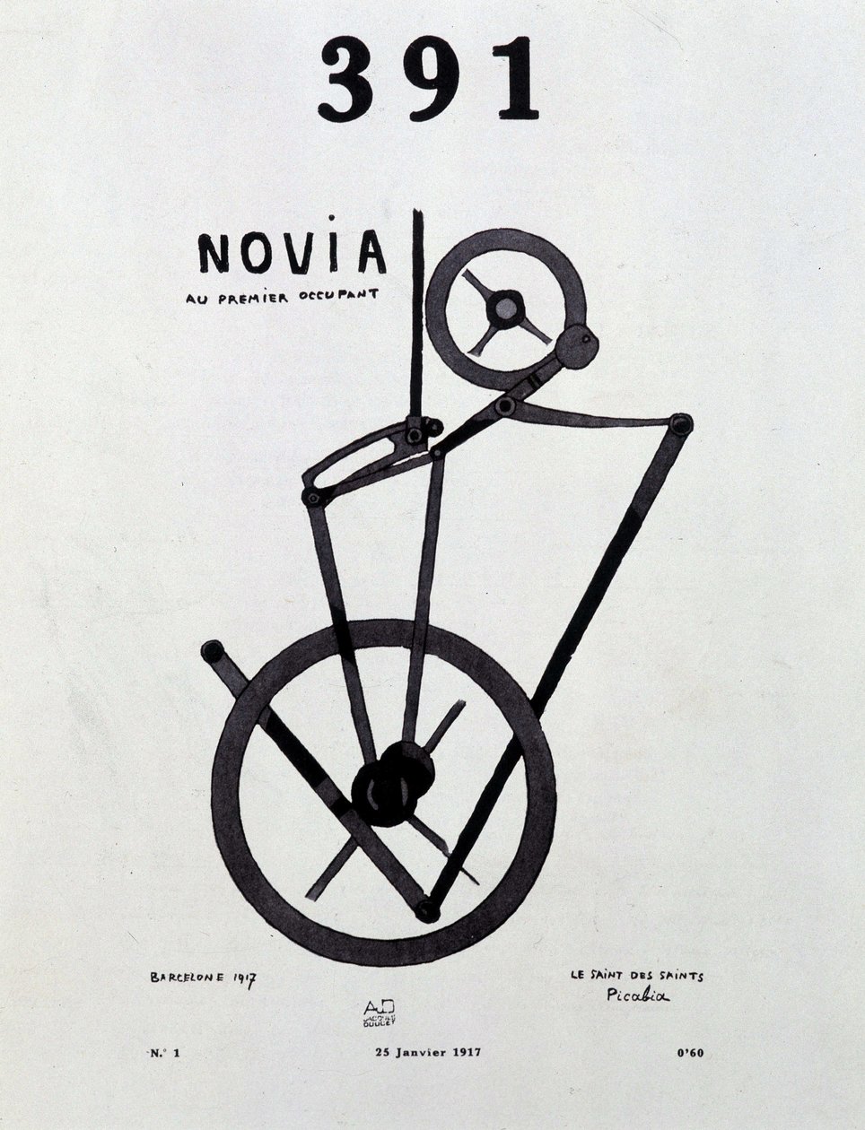 Obálka časopisu "391" č. 1 od Picabii (1879-1953), 25. 1. 1917. od Francis Picabia