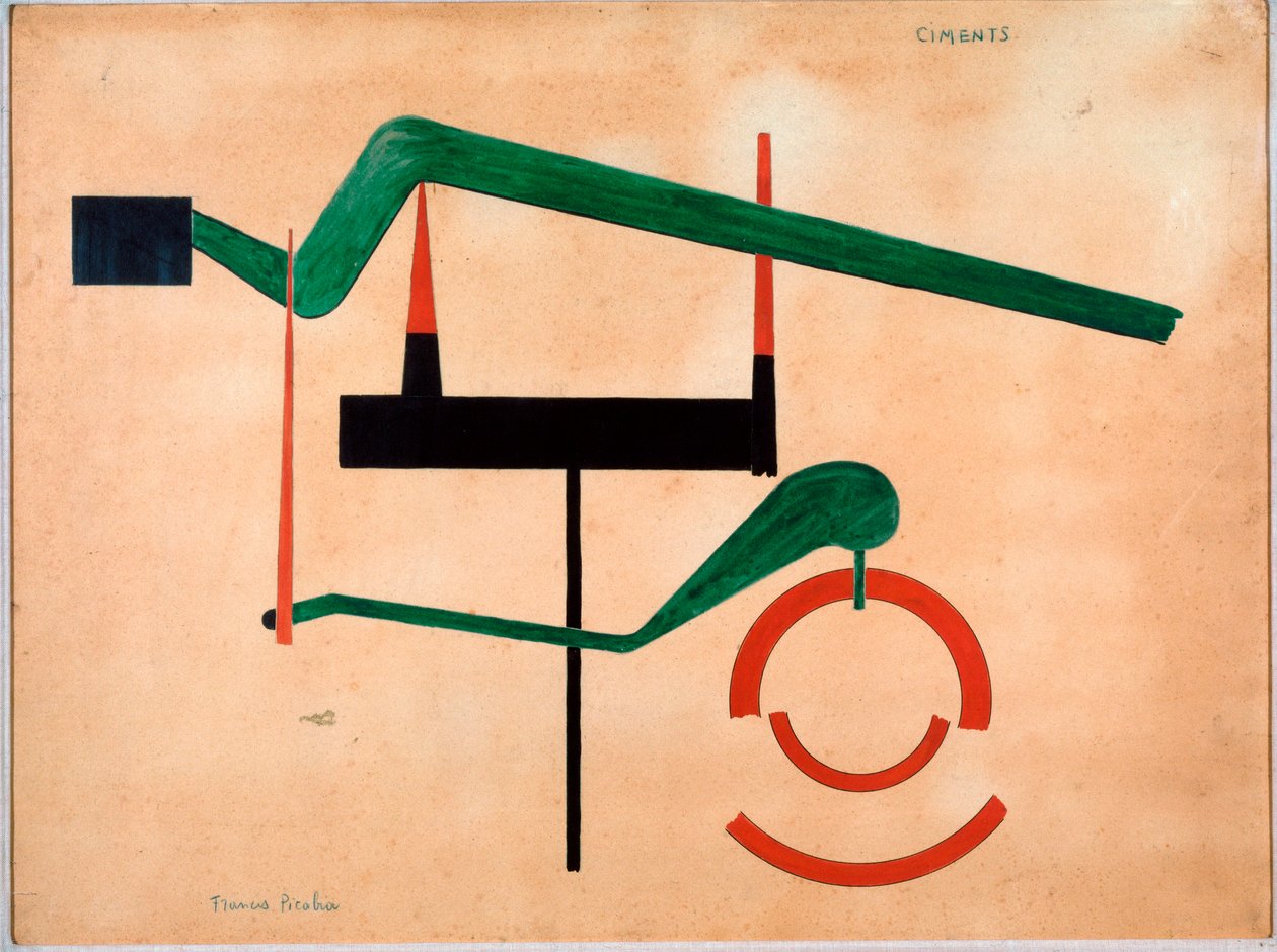 Detrempe Cements by Francis Picabia (1879-1953) 1920 Dim. 55x75 cm Turín, sbírka Ippolito Simonis od Francis Picabia