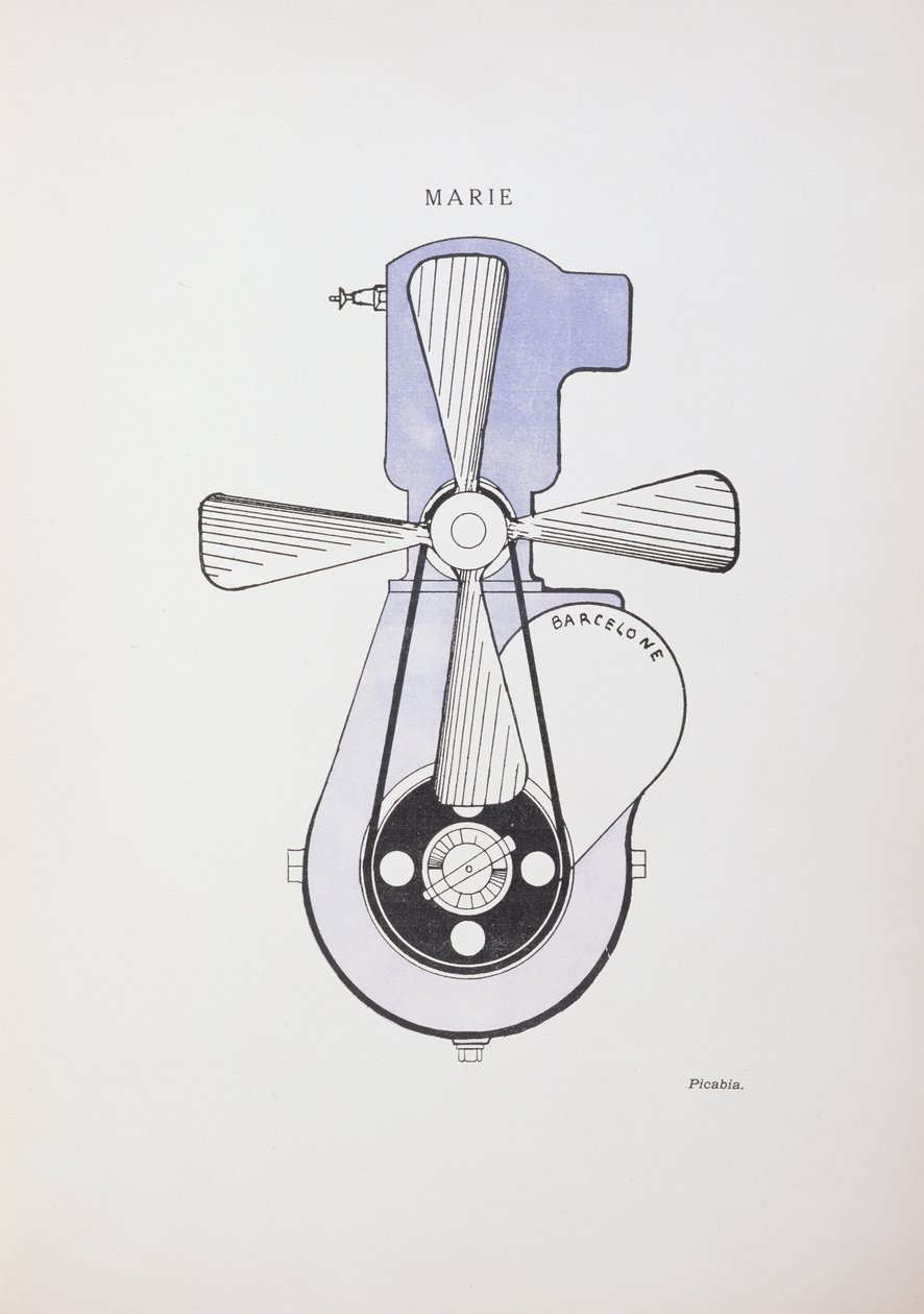 "Marie", kresba pro dadaistický časopis "La Revue", číslo 391 č. 3. od Francis Picabia
