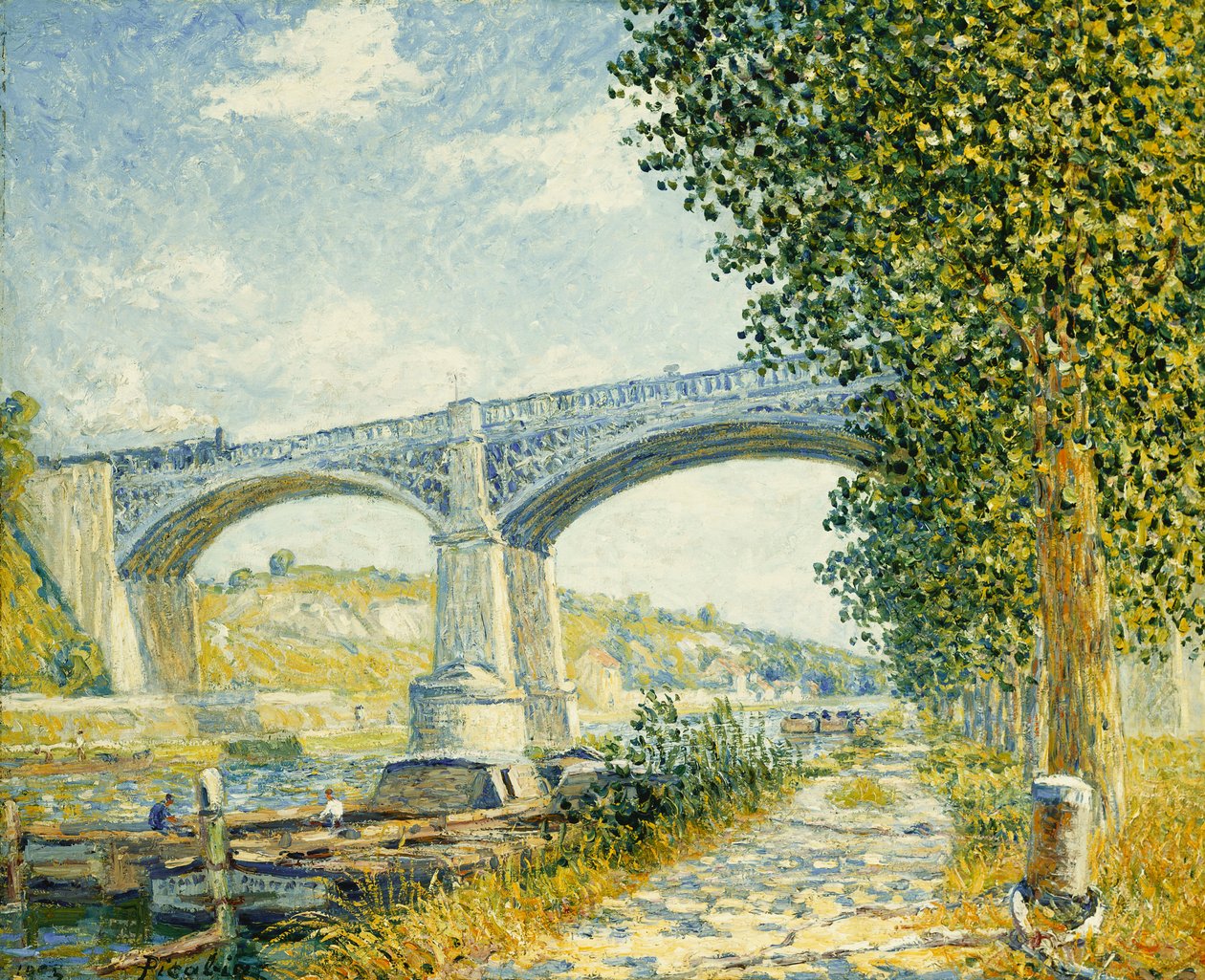 Železniční most; Le Pont du Chemin de Fer a Moret od Francis Picabia