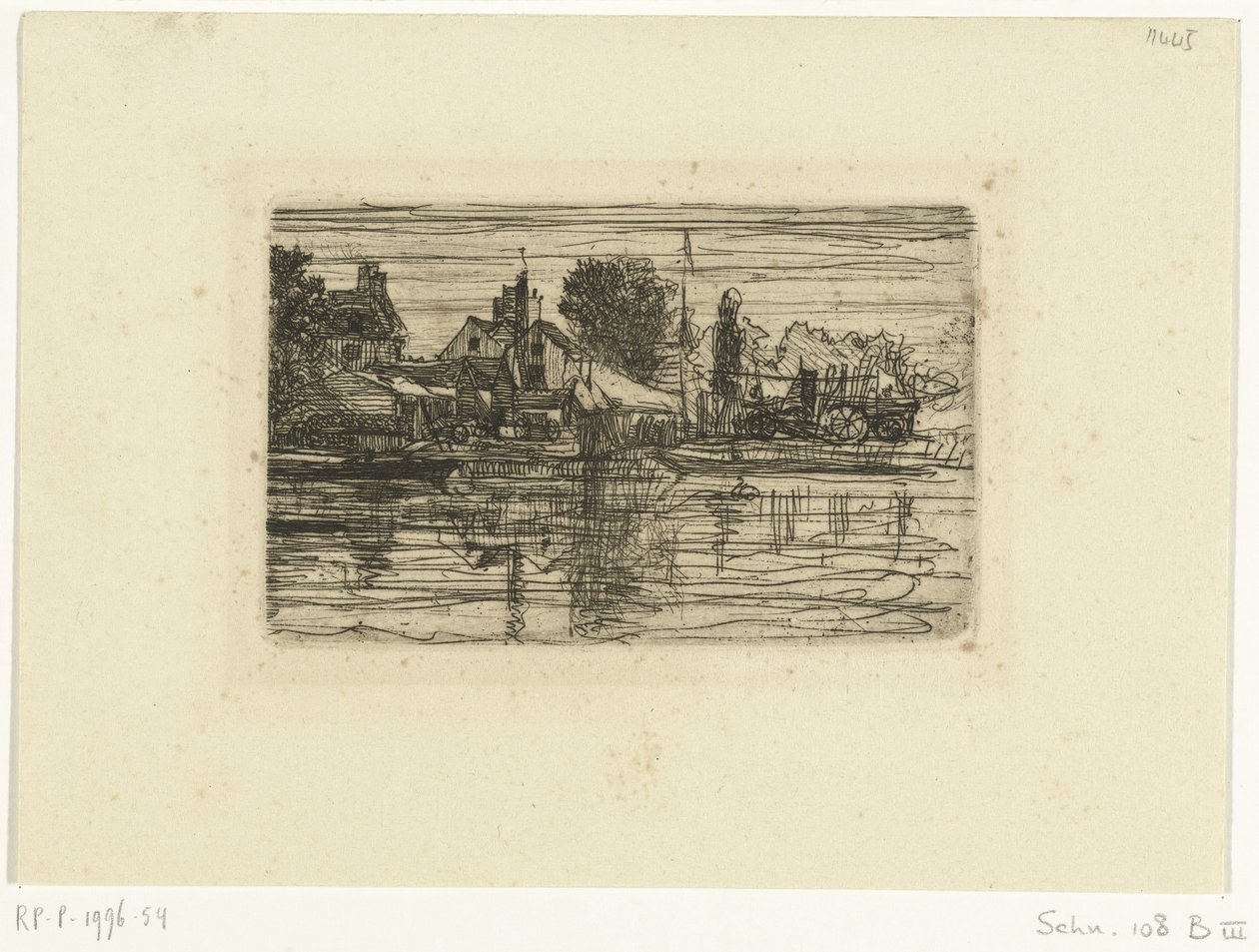 Vesnice na vodě Thames Side od Francis Seymour Haden (Sir)