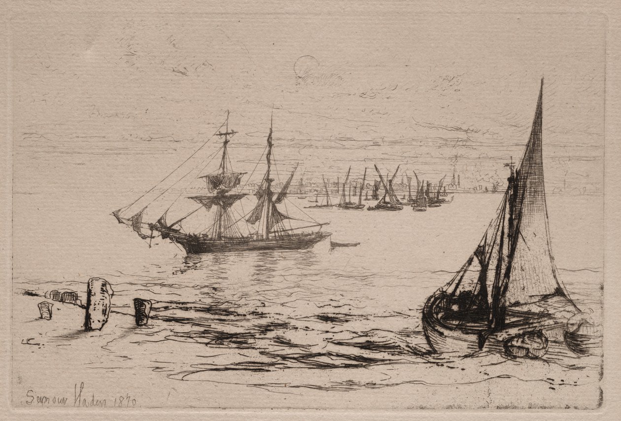 Brig v Anchor od Francis Seymour Haden