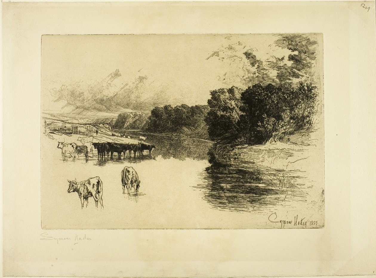 Řeka Lancashire od Francis Seymour Haden