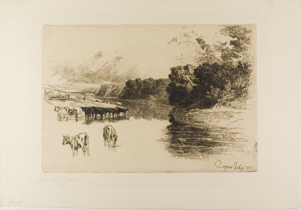 Řeka Lancashire od Francis Seymour Haden