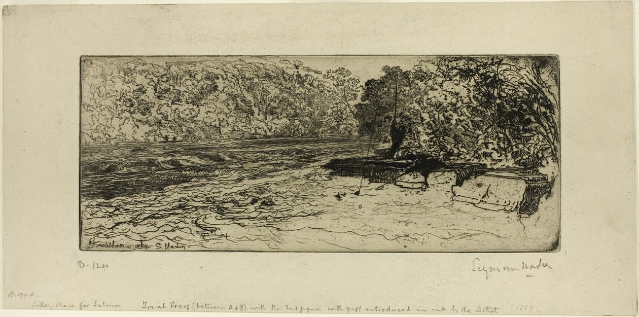 Pravděpodobné místo pro lososa od Francis Seymour Haden