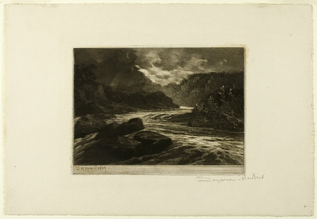 Lososí řeka, č. II od Francis Seymour Haden