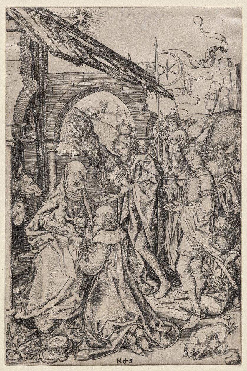 Klanění tří králů od Francis Seymour Haden