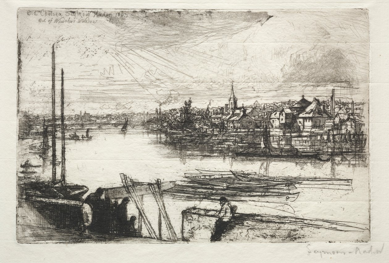 Battersea Reach, 1843. od Francis Seymour Haden
