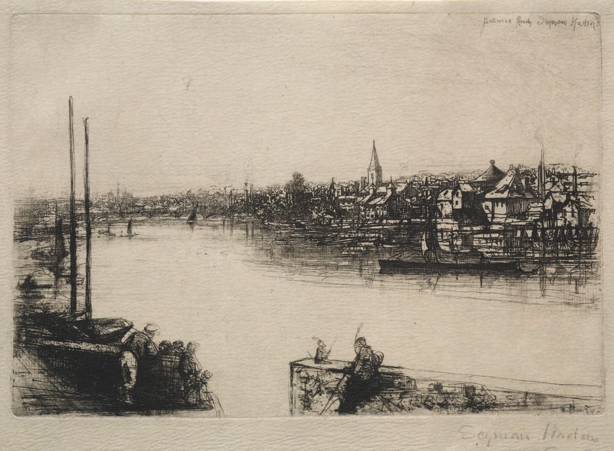Battersea Reach, 1843. od Francis Seymour Haden