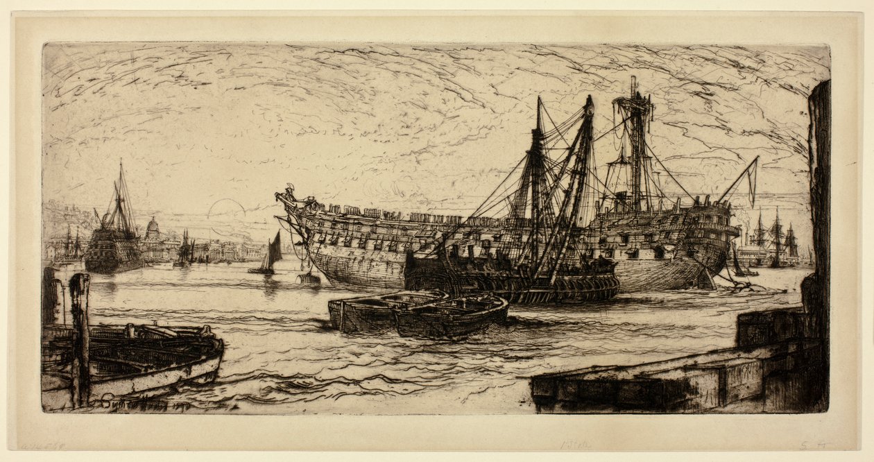 Rozbití Agamemnona, č. 1 od Francis Seymour Haden