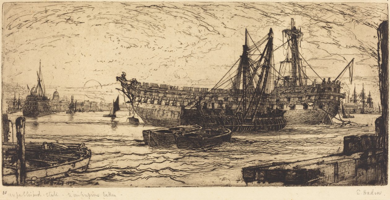 Rozbití Agamemnona od Francis Seymour Haden
