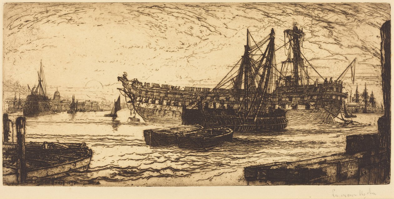 Rozebrání Agamemnónu od Francis Seymour Haden