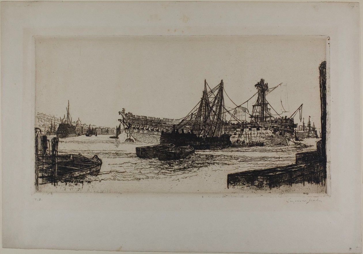 Rozbití Agamemnona, č. II od Francis Seymour Haden