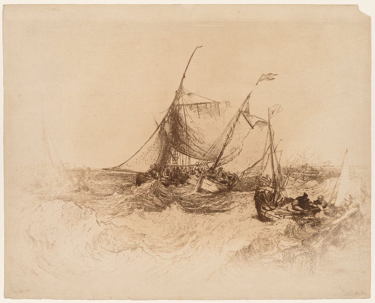 Molo v Calais. od Francis Seymour Haden