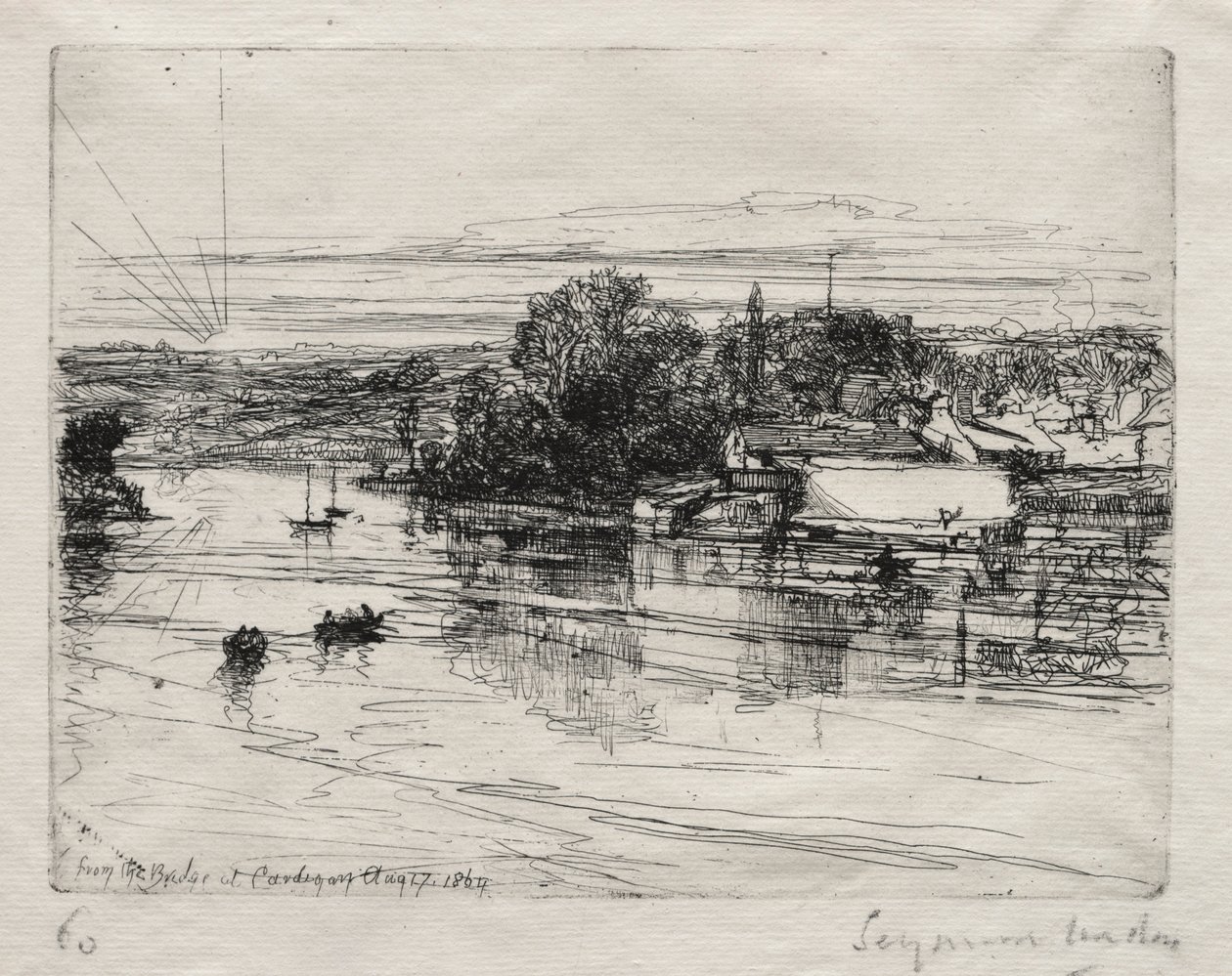 Cardigan Bridge. od Francis Seymour Haden