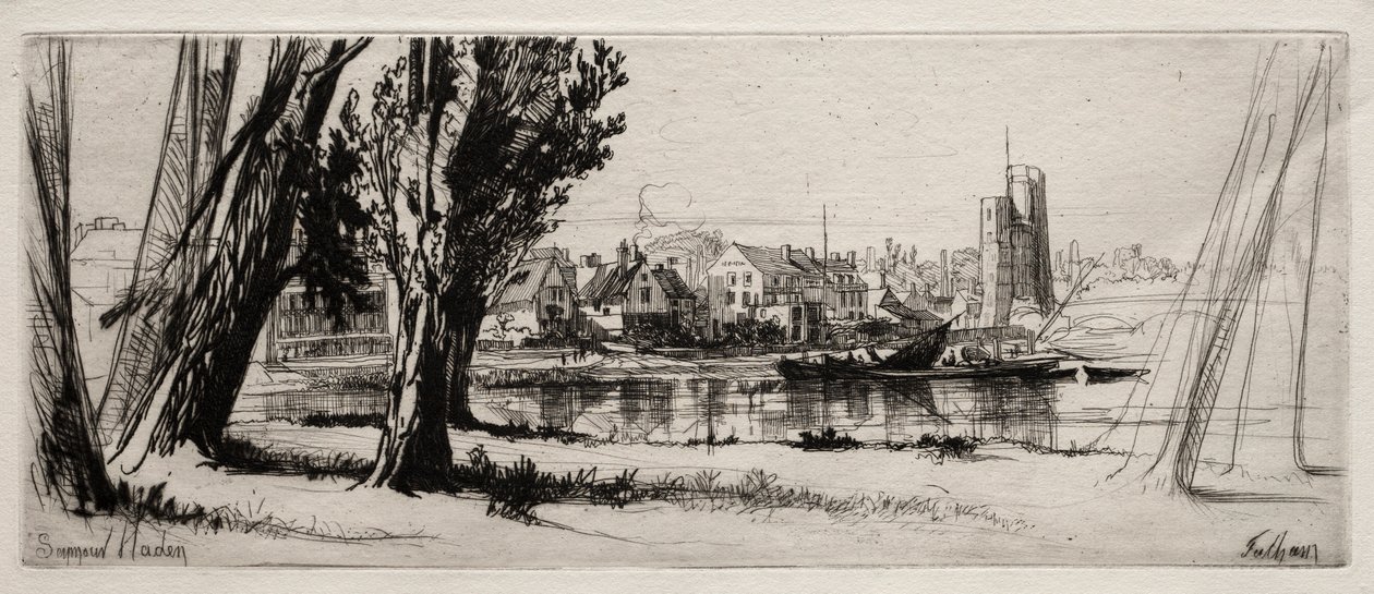 Fulham. od Francis Seymour Haden