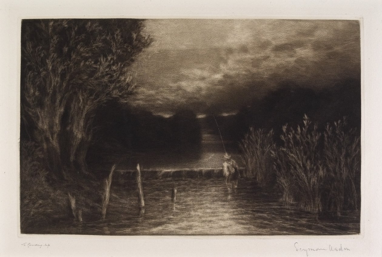 Lov lipanů, 1897 od Francis Seymour Haden