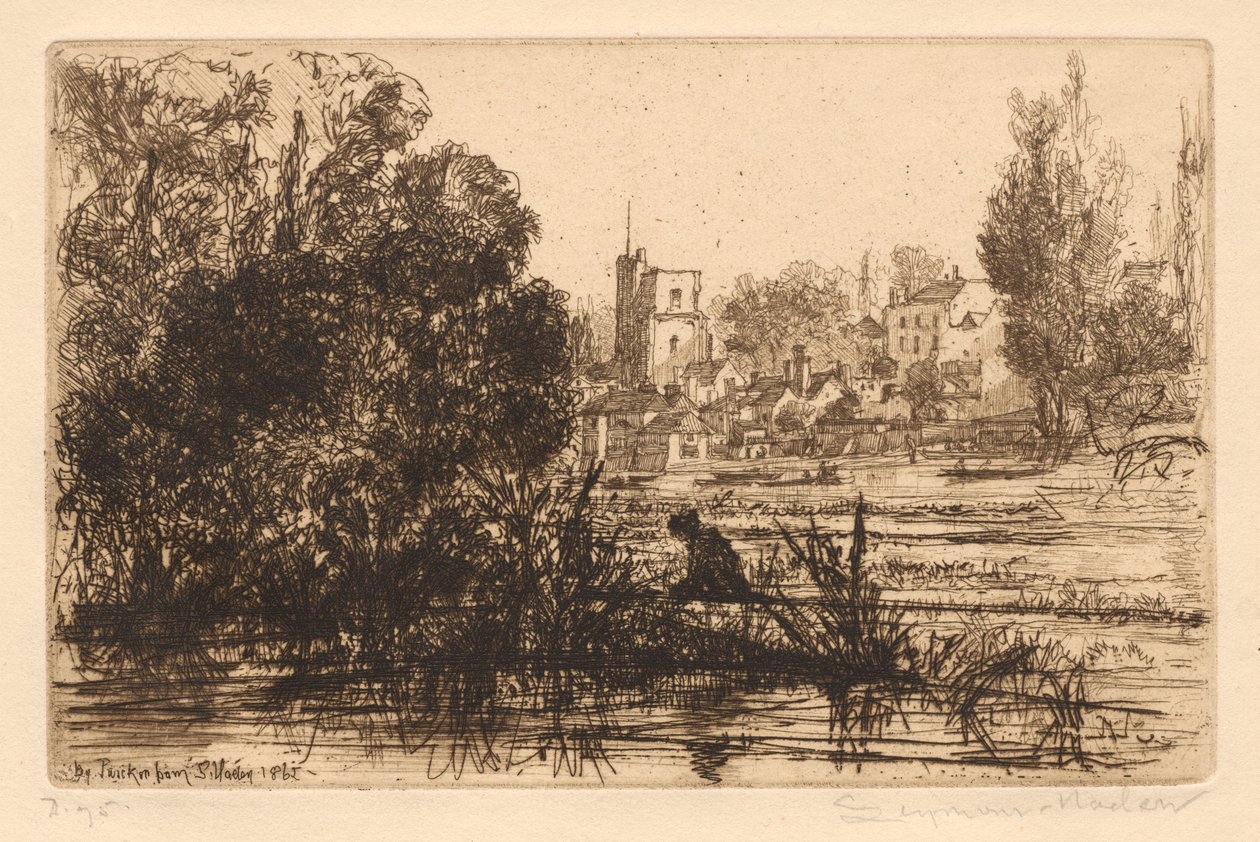 Hamertons Portfolio III: Twickenham Church, 1865-72 publikováno 1872. od Francis Seymour Haden
